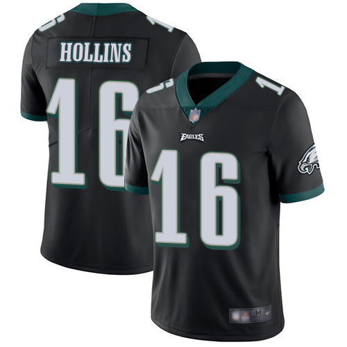 Men Philadelphia Eagles 16 Mack Hollins Black Alternate Vapor Untouchable NFL Jersey Limited Player Football